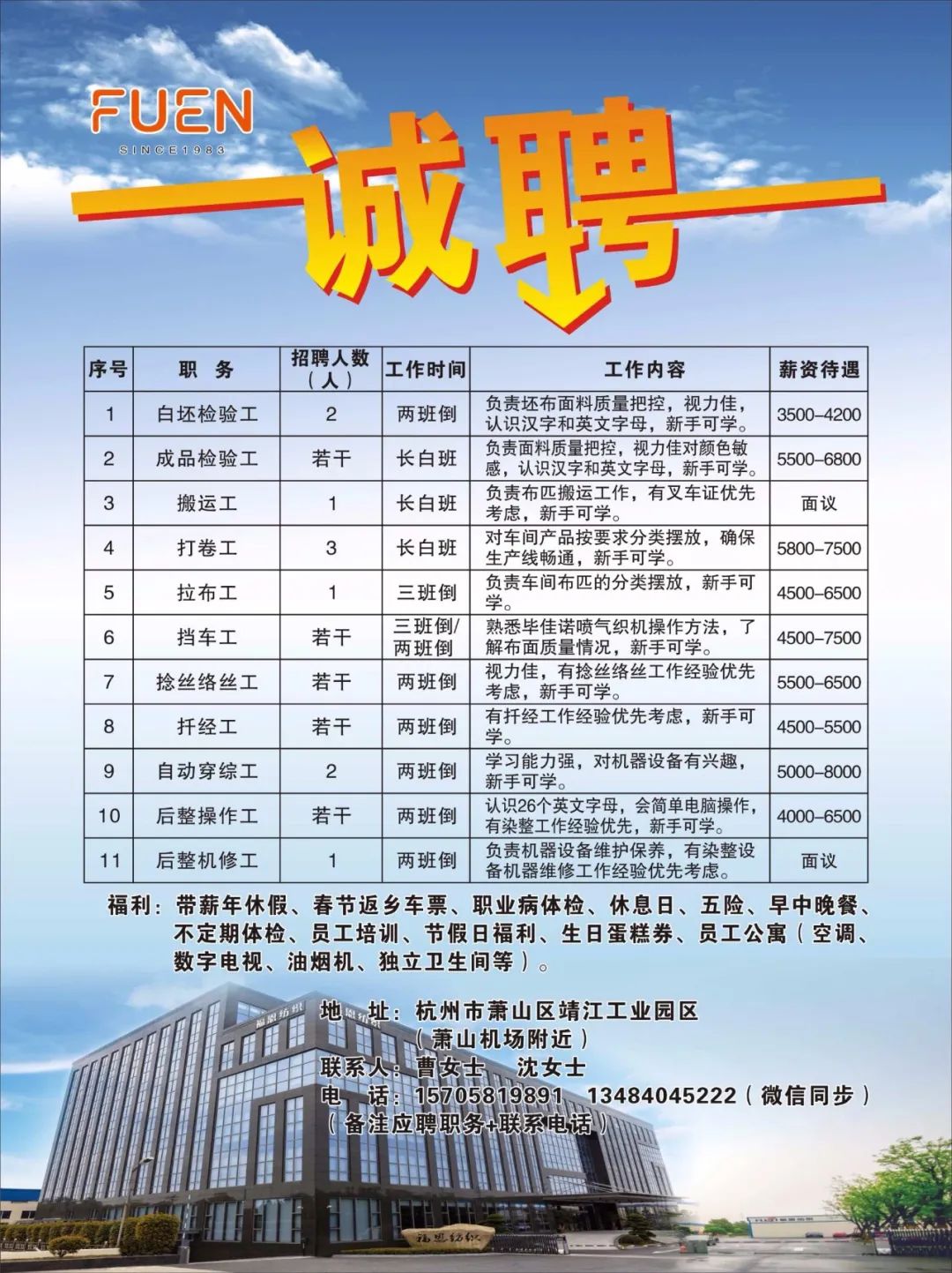 白茆最新招聘