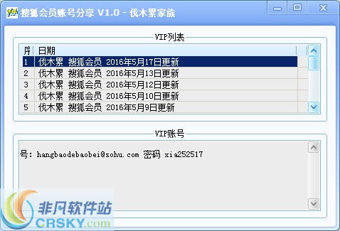 搜狐VIP账号共享