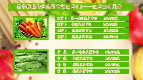 最新蔬菜价格信息