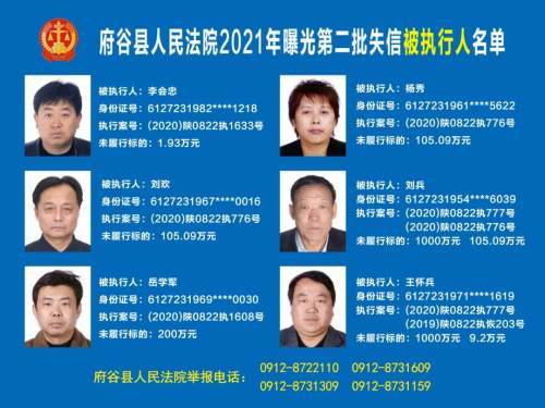 失信老赖名单曝光